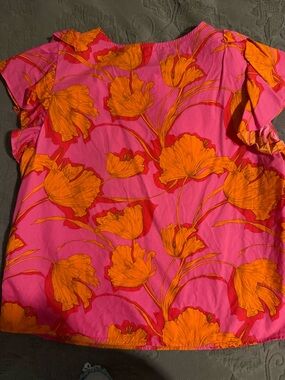 Sugarlips Hot Pink Top with Orange Floral Print